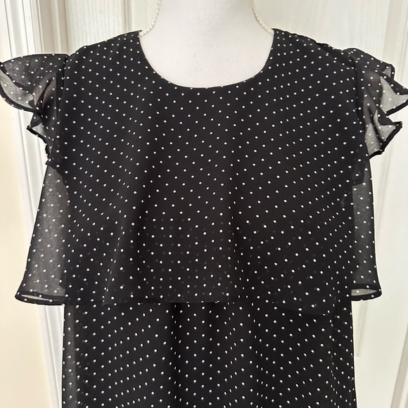 Who What Wear Women's Polka Dot Multi Tiered Dress, Sz M. - Picture 3 of 13